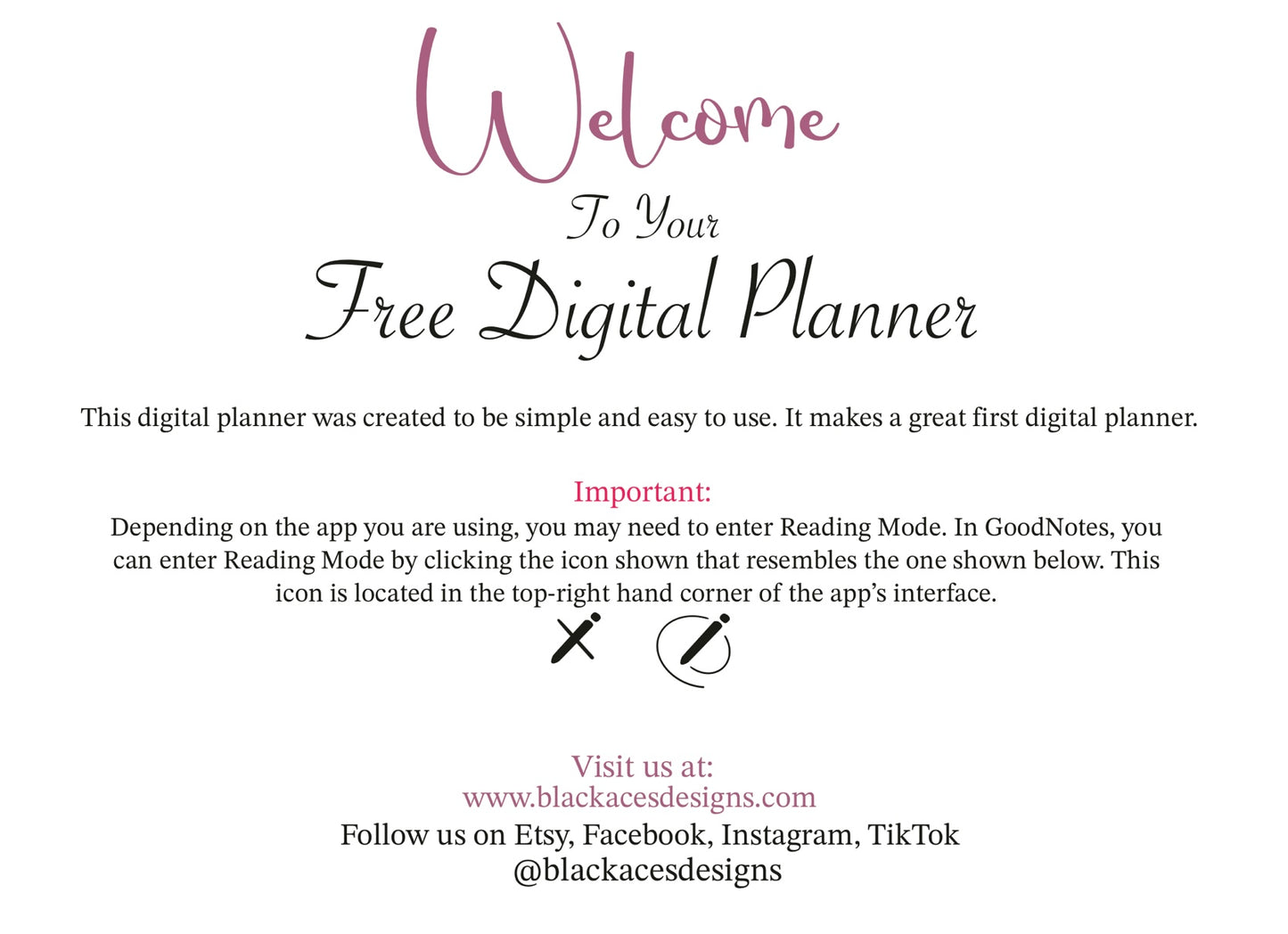 January Freebie: FREE Digital Planner