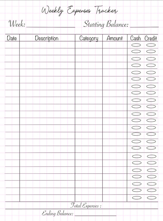 Weekly Expenses Tracker