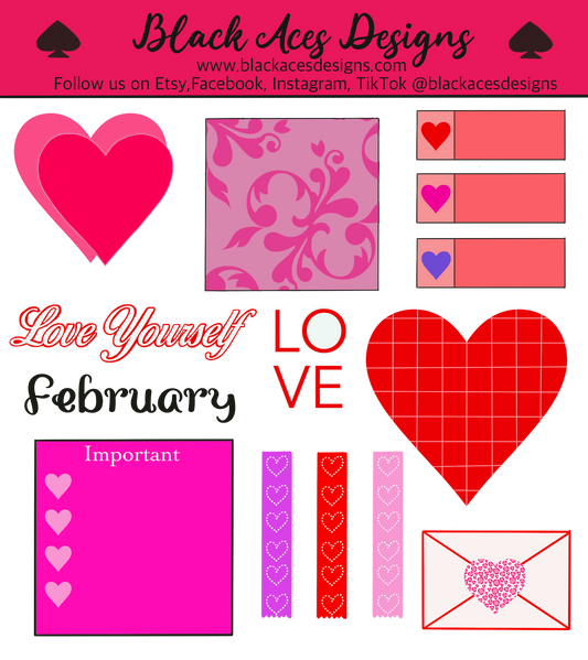 February 2024 Digital Sticker Sheet