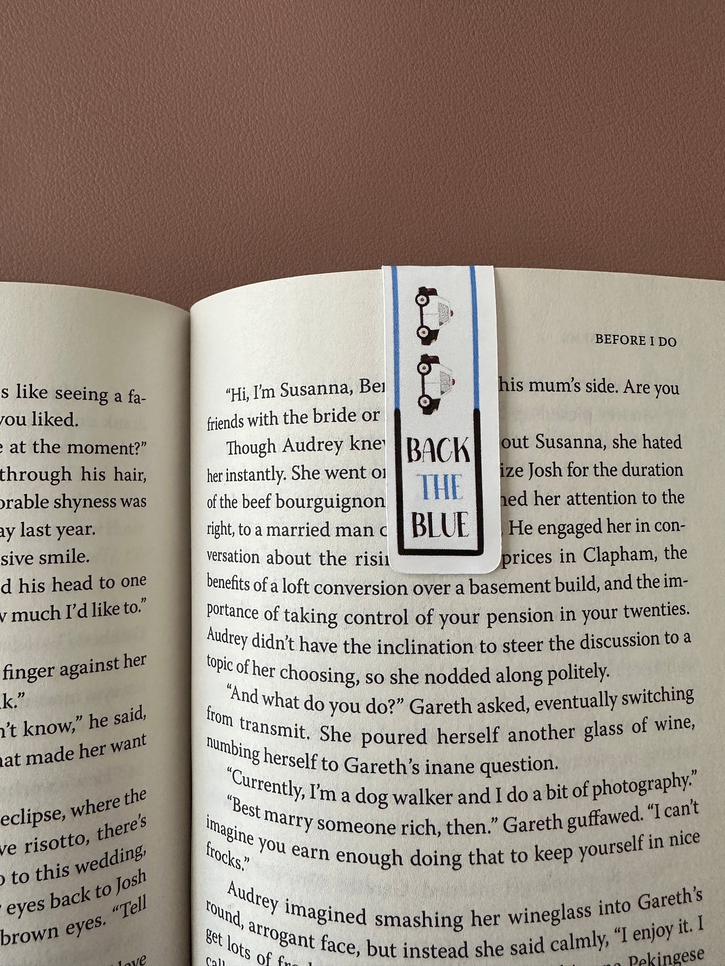 Back The Blue Magnetic Bookmark