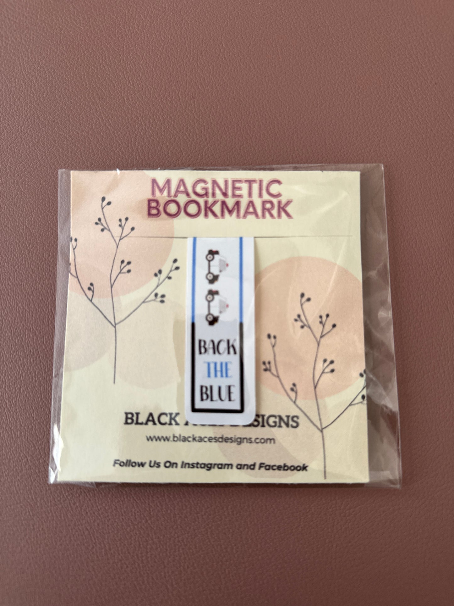 Back The Blue Magnetic Bookmark