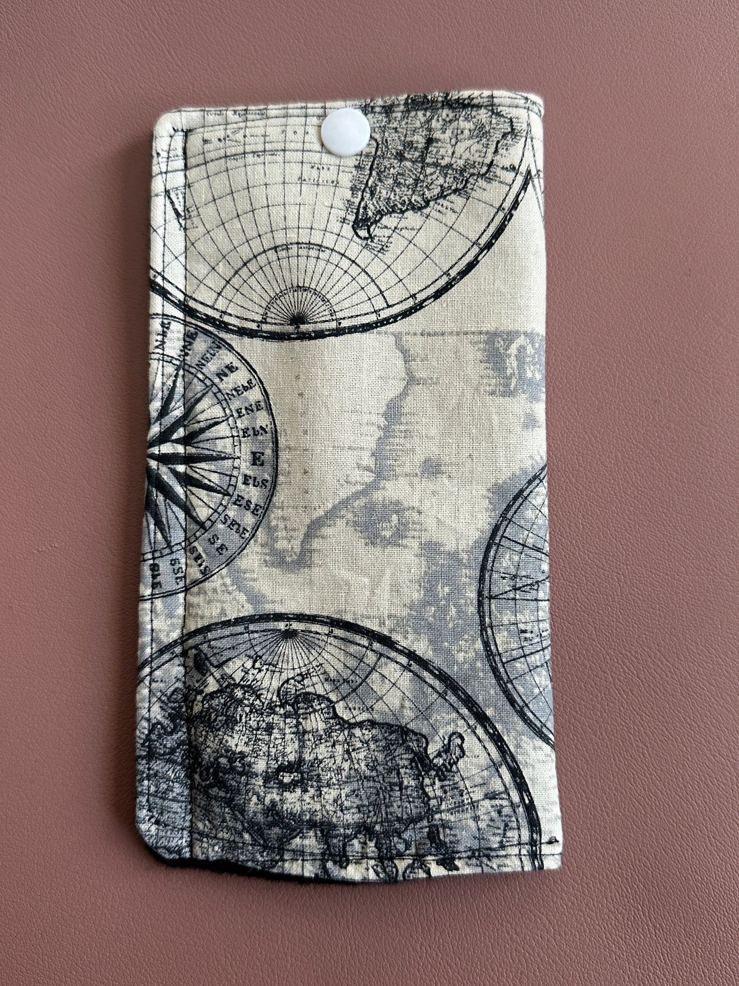 World Map themed Glasses Pouch