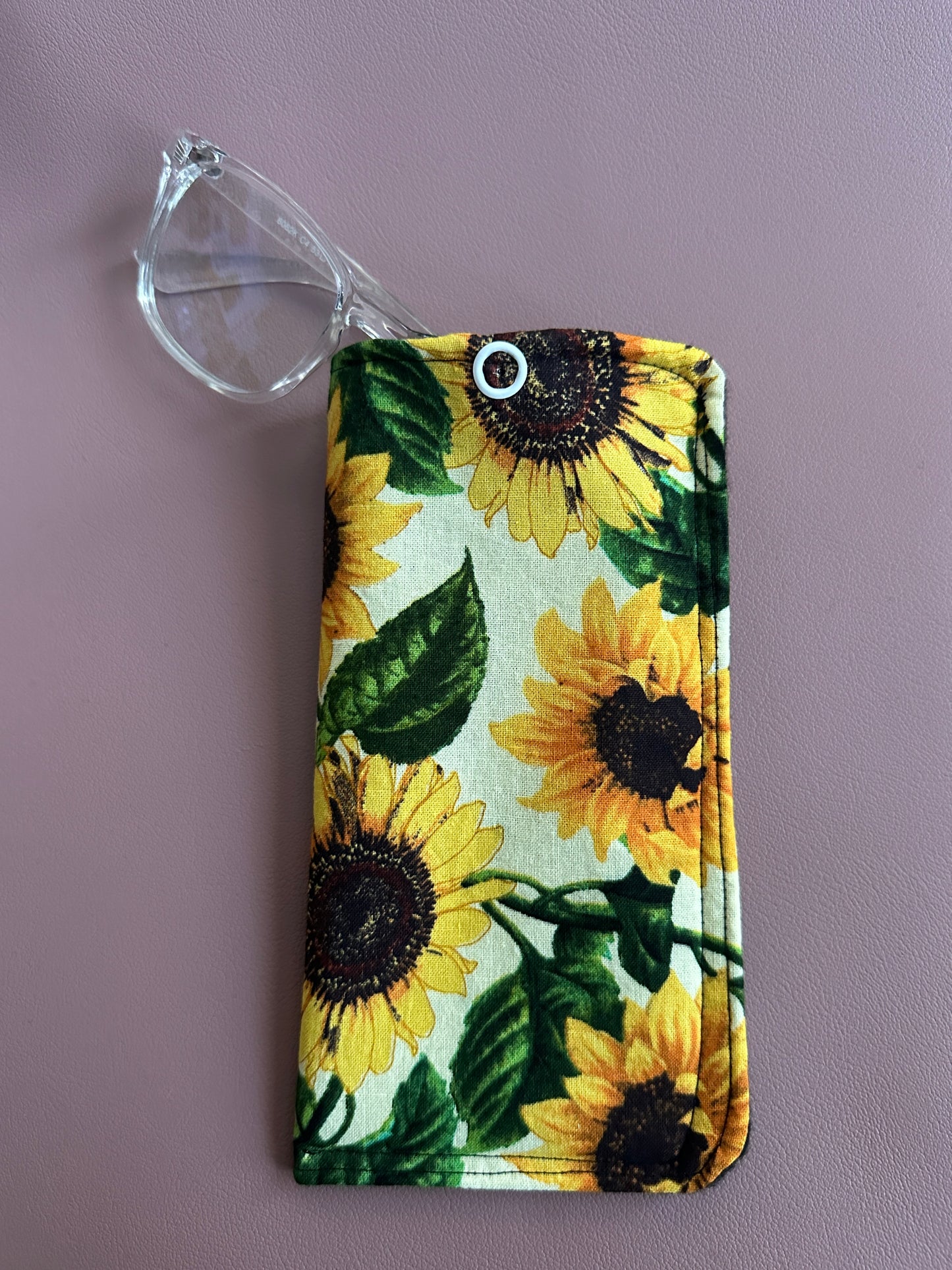 Sunflower themed Glasses Pouch