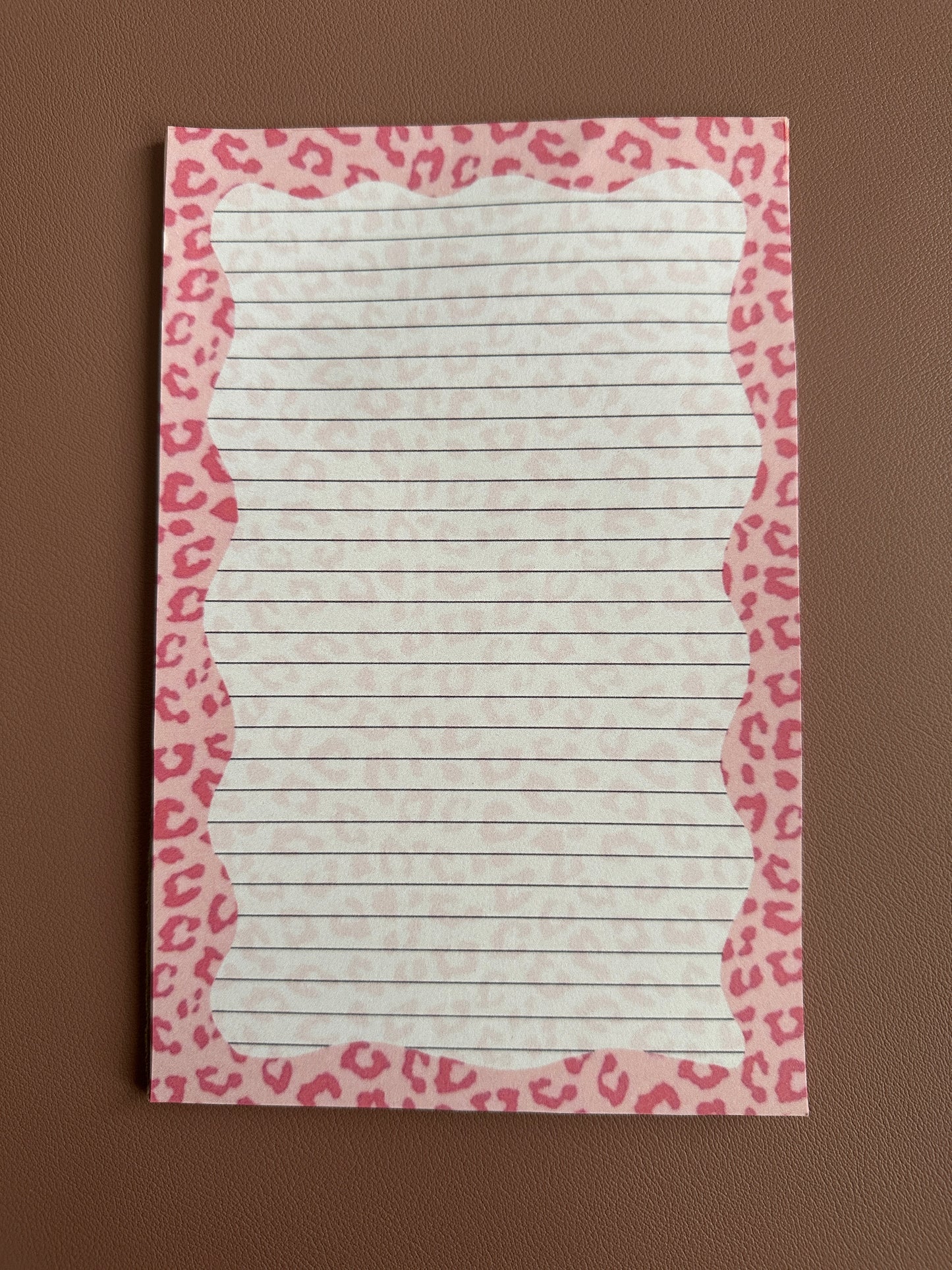 Pink Leopard Print Notepad