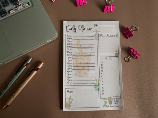 Boba Daily Planner Notepad