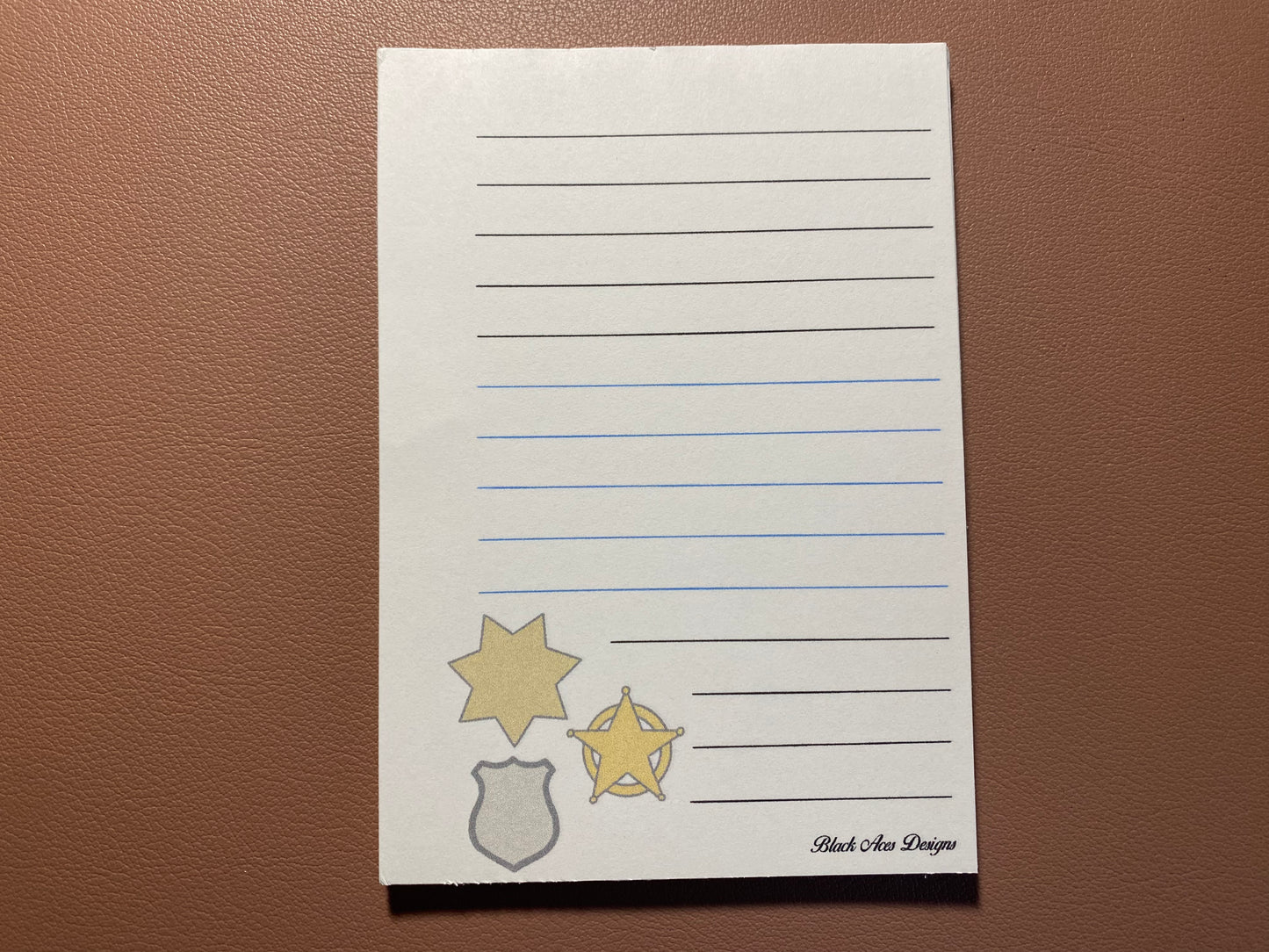 Law Enforcement Themed Notepad