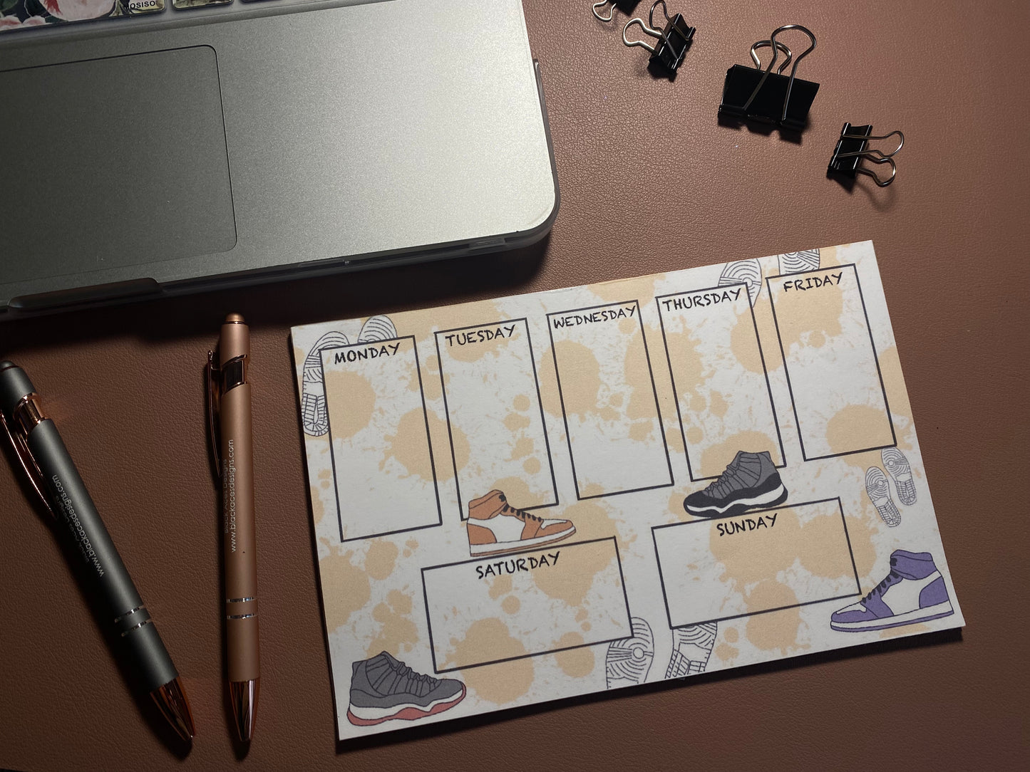 Sneaker Weekly Planner Notepad