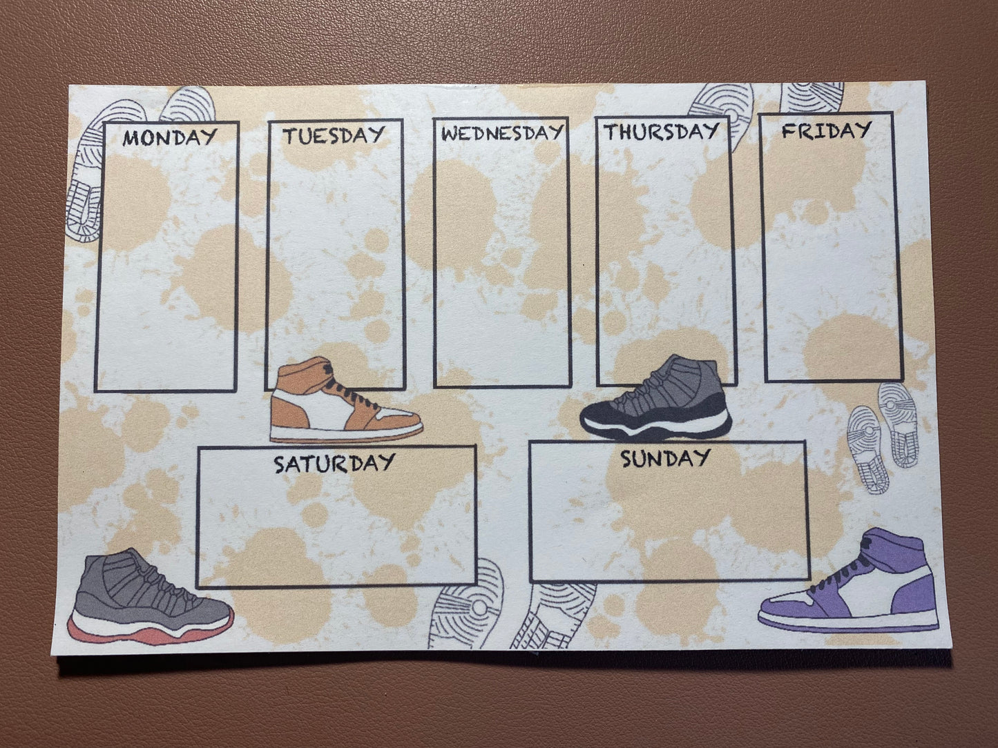 Sneaker Weekly Planner Notepad